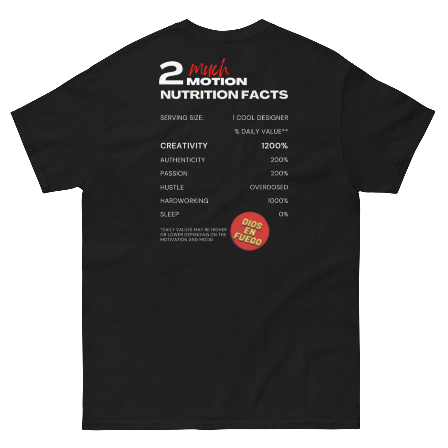 2MuchMotion & Dioesenfuego Collab 2.0 Men's classic tee