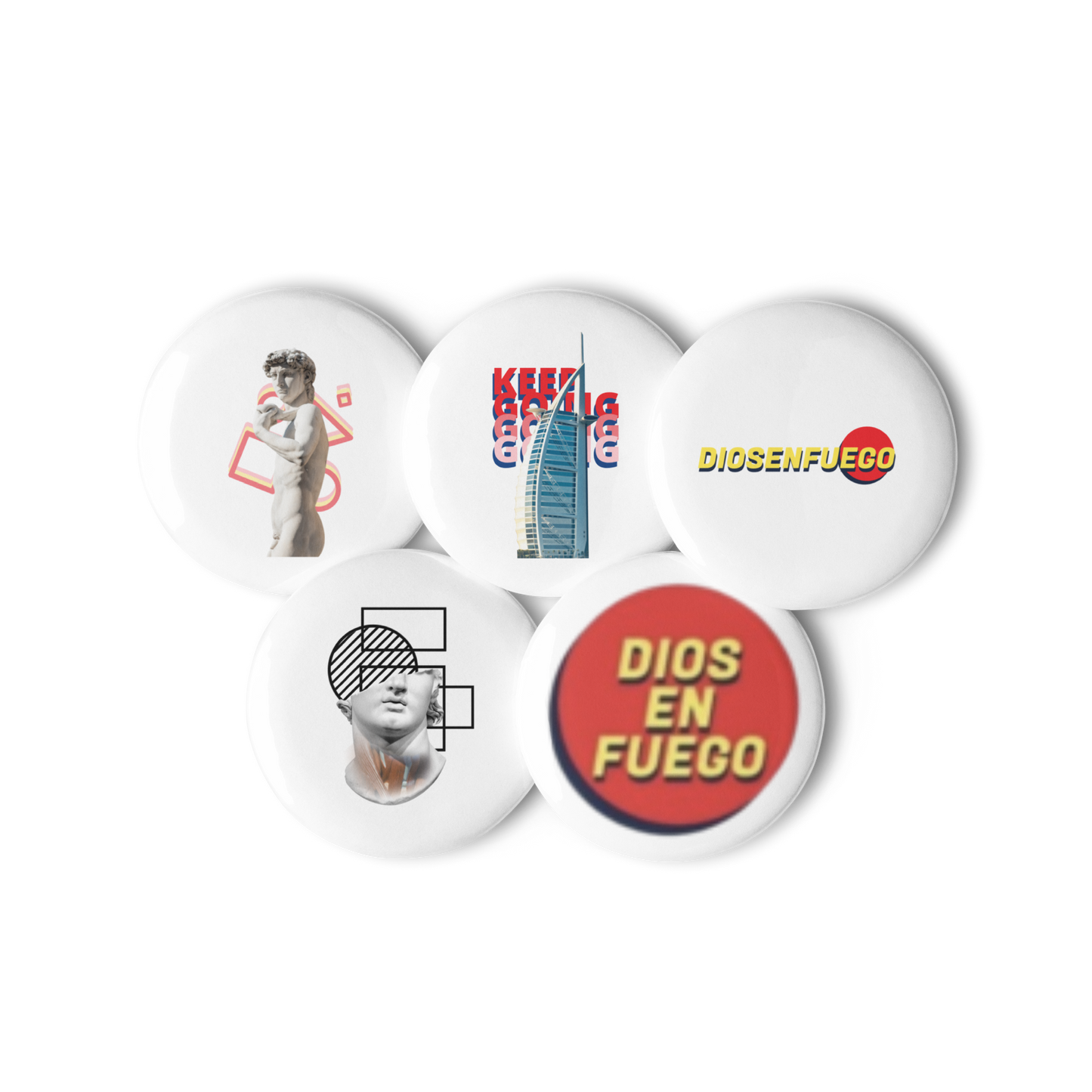 DIOSENFUEGO, Set of pin buttons