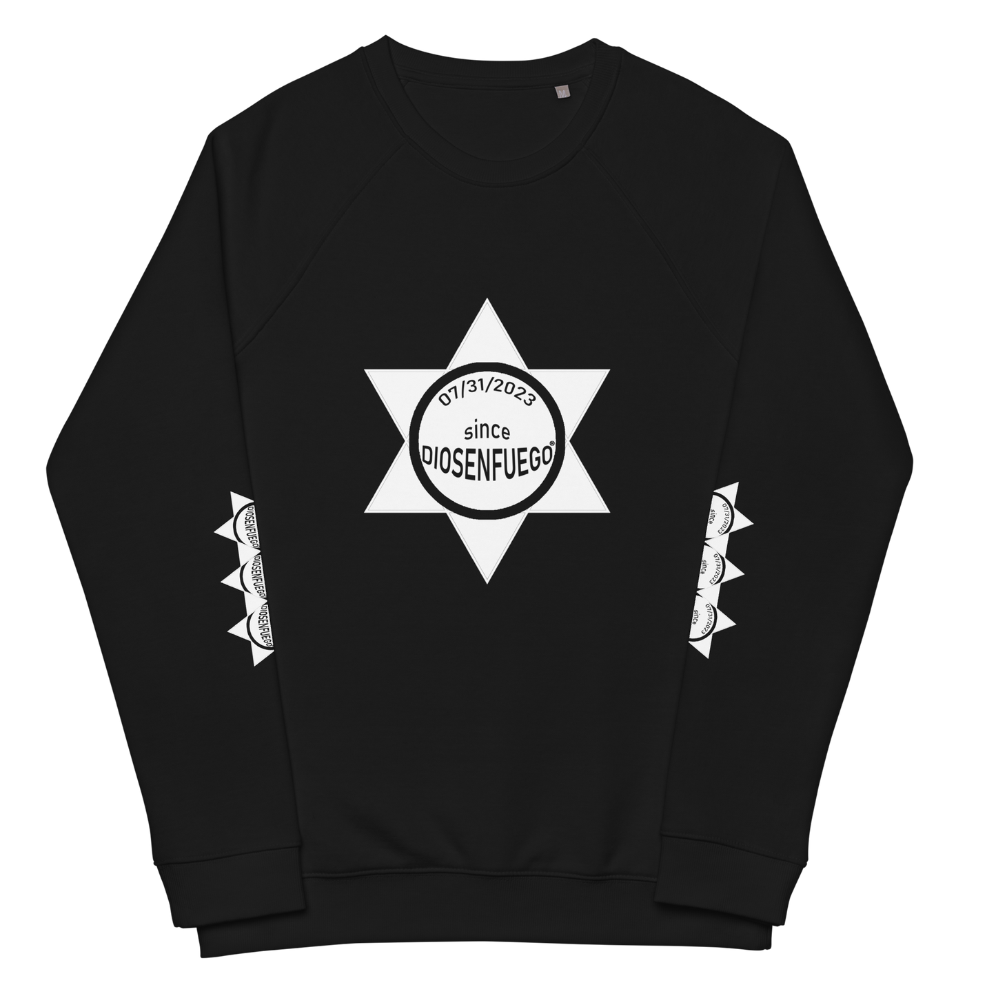 Padre Nuestro, Unisex organic raglan sweatshirt