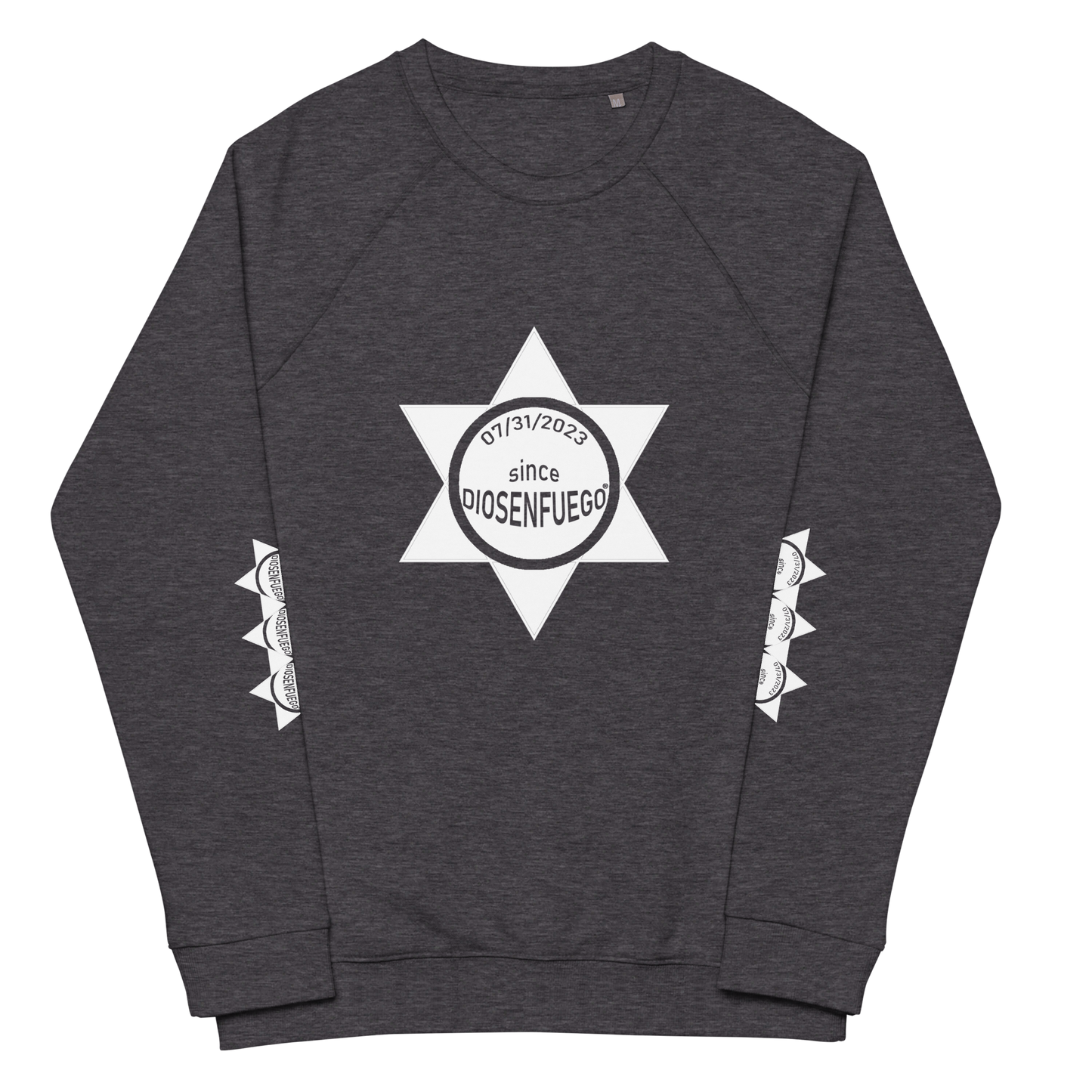 Padre Nuestro, Unisex organic raglan sweatshirt